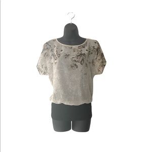 NWT Maurices dolman blouse size small cream/tan/brown/black